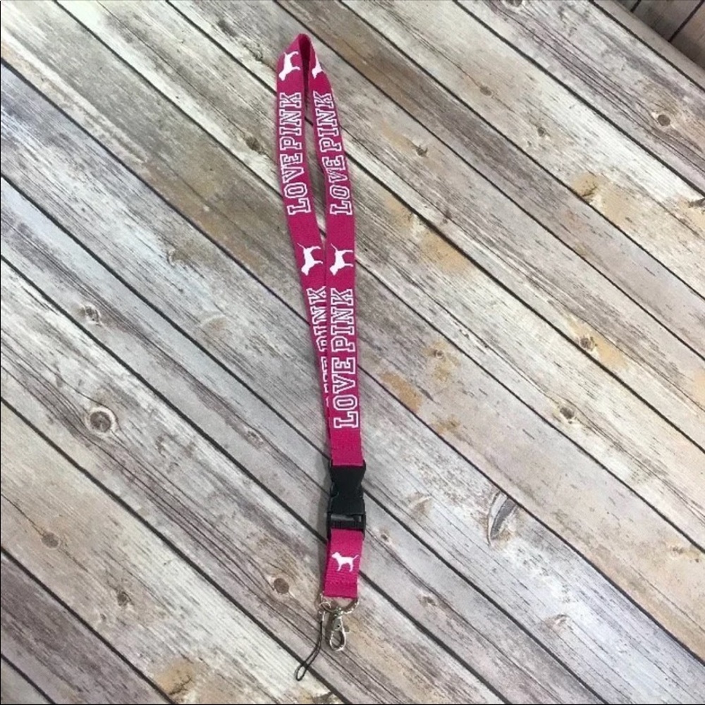 Pink lanyard